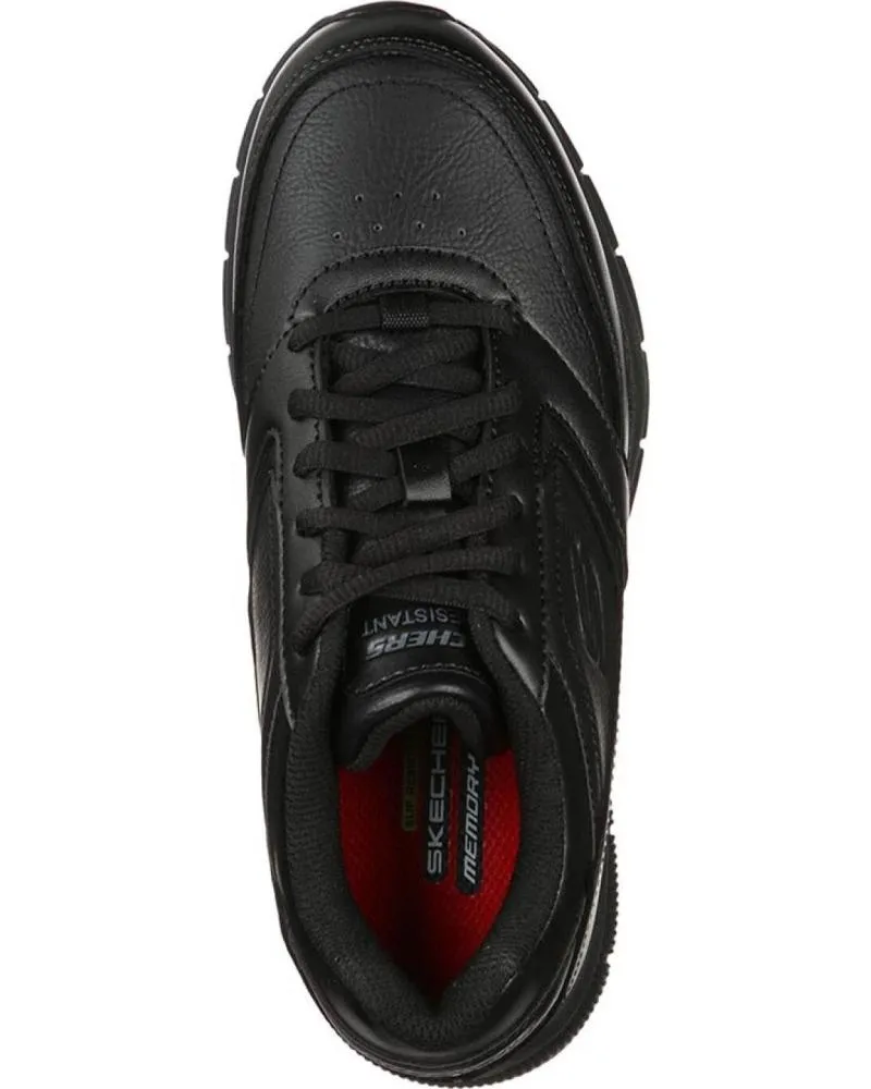 ZAPATILLAS DEPORTE SKECHERS  DE MUJER 77235EC WORK RELAXED FIT NAMPA  WYOLA SR  NEGRO