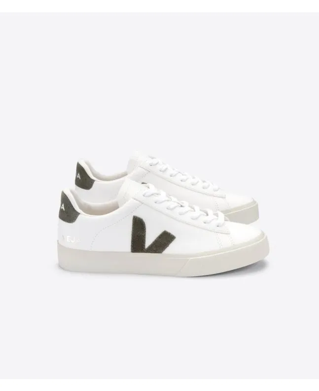 Zapatillas Ecológicas Veja Campo Chromefree White Kaki Unisex