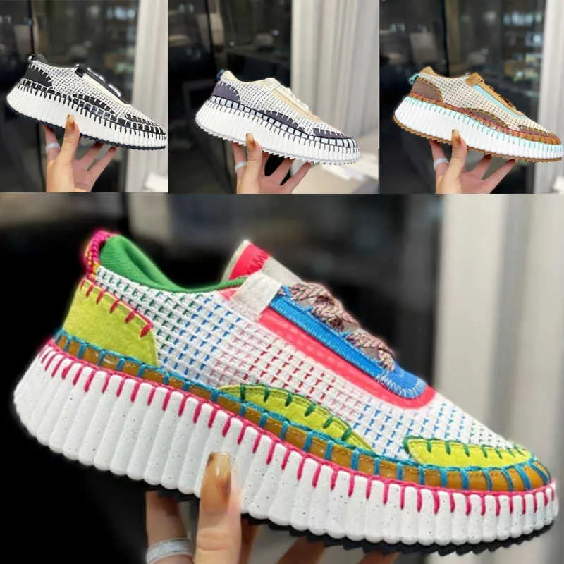 Zapatillas Nama de diseño ecológico, zapatos informales para mujer, zapatillas deportivas de lujo de malla cosidas a mano, zapat