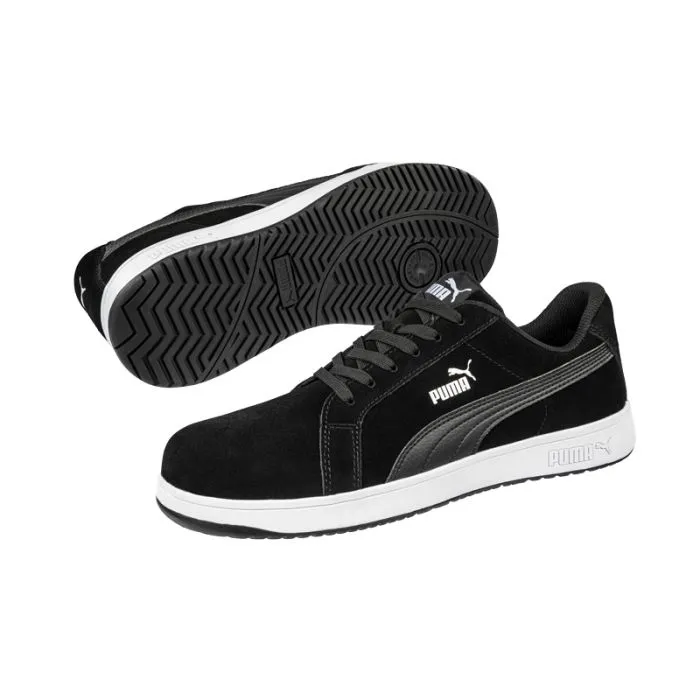 Zapatos de seguridad Puma Iconic Suede Black Low S1PL ESD FO HRO SR